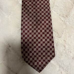 EUC Paul Dione burgundy patterned men’s neck tie
